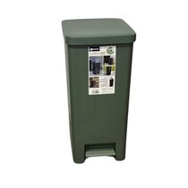 VIOMES Ελλάδας Κάδος Ανακύκλωσης 60lt 32x40x65cm 2.25kg Πλαστικός με Πεντάλ Χακί ECOBIN