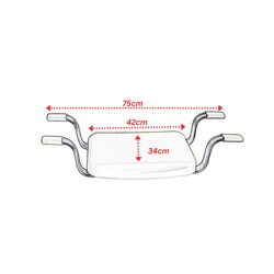 Κάθισμα-Σκαμπό Μπανιέρας 75x34x16cm MAX Αντοχή 150kg Αλουμίνιο-Πλαστικό Λευκό