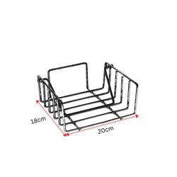 VESTA Χαρτοπετσετοθήκη Τετράγωνη Επίπεδη 20x18x8cm με Μπάρα Σταθεροποίησης Επιχρωμιωμένο Ατσάλι Γυαλιστερή